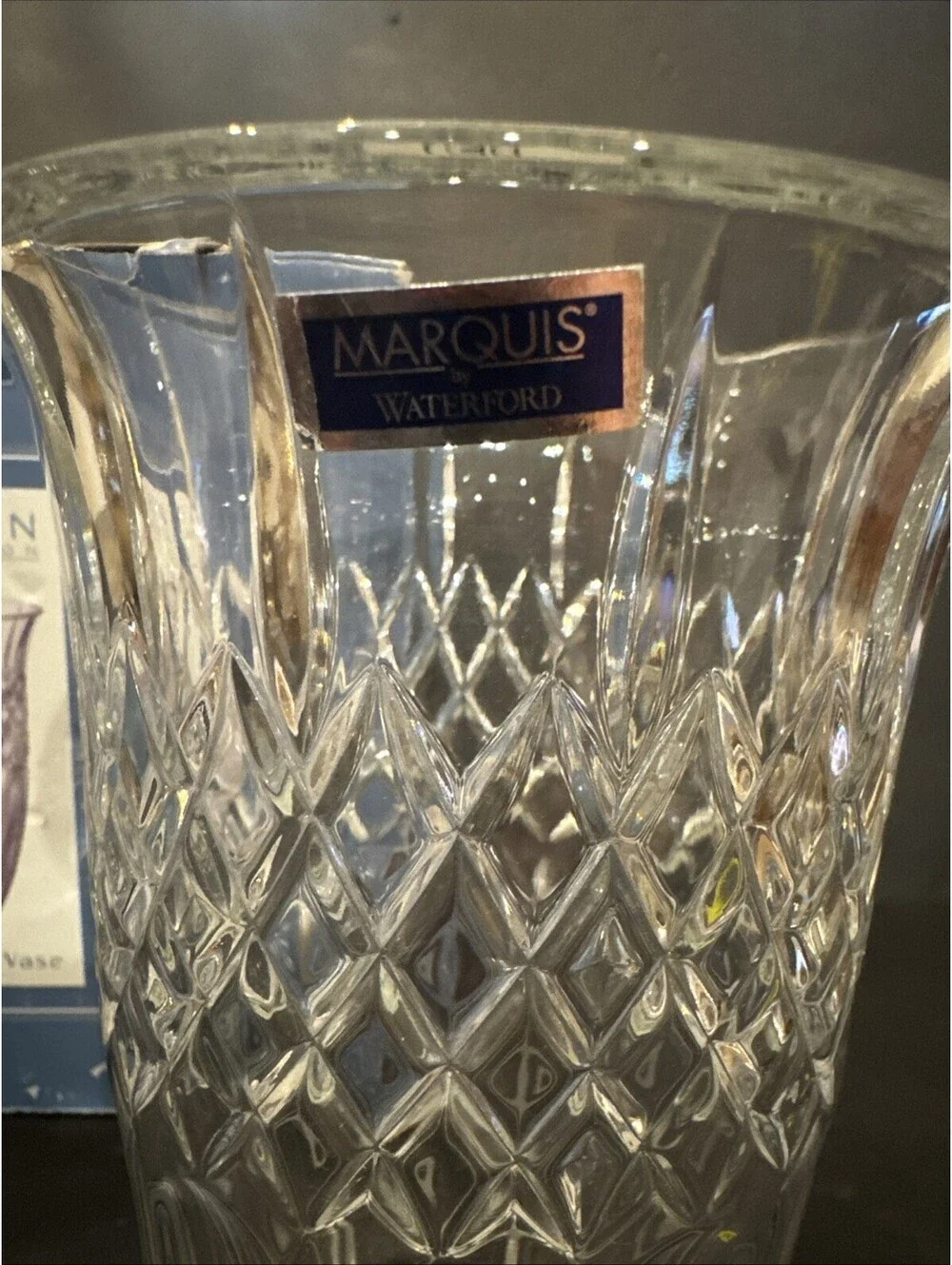 New Marquis By Waterford Crystal Shelton Vase 8 Inches High